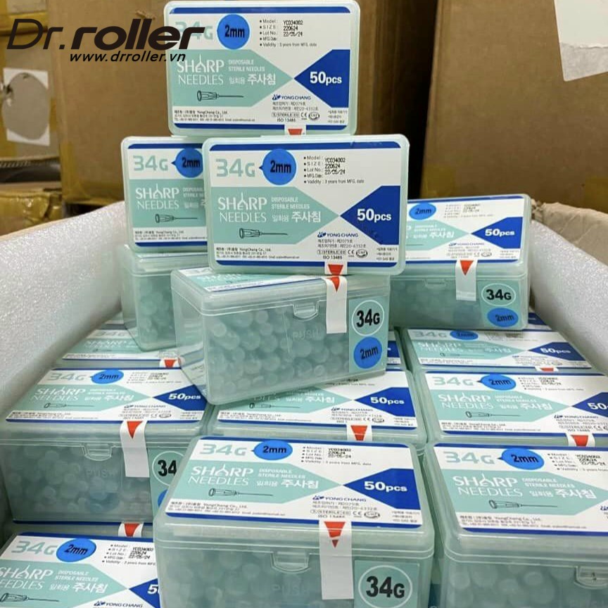 Lẻ 01 Đầu Kim Tiêm Meso 34G 2mm Sharp Needle Chính Hãng Hàn Quốc