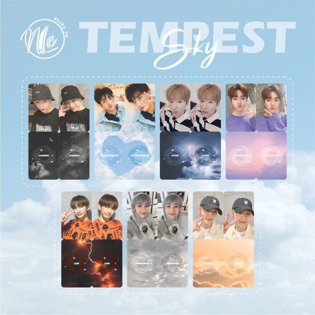 Set 14 Bo Góc Unoff Tempest Concept Bầu Trời (Tặng kèm 1 card Hanbin iEshiteru)