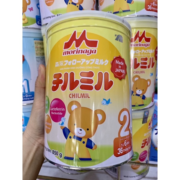 Lon sữa bột Morinaga số 2 Nhật Bản 850g Chính hãng - Tặng quà (HSD 07/24)
