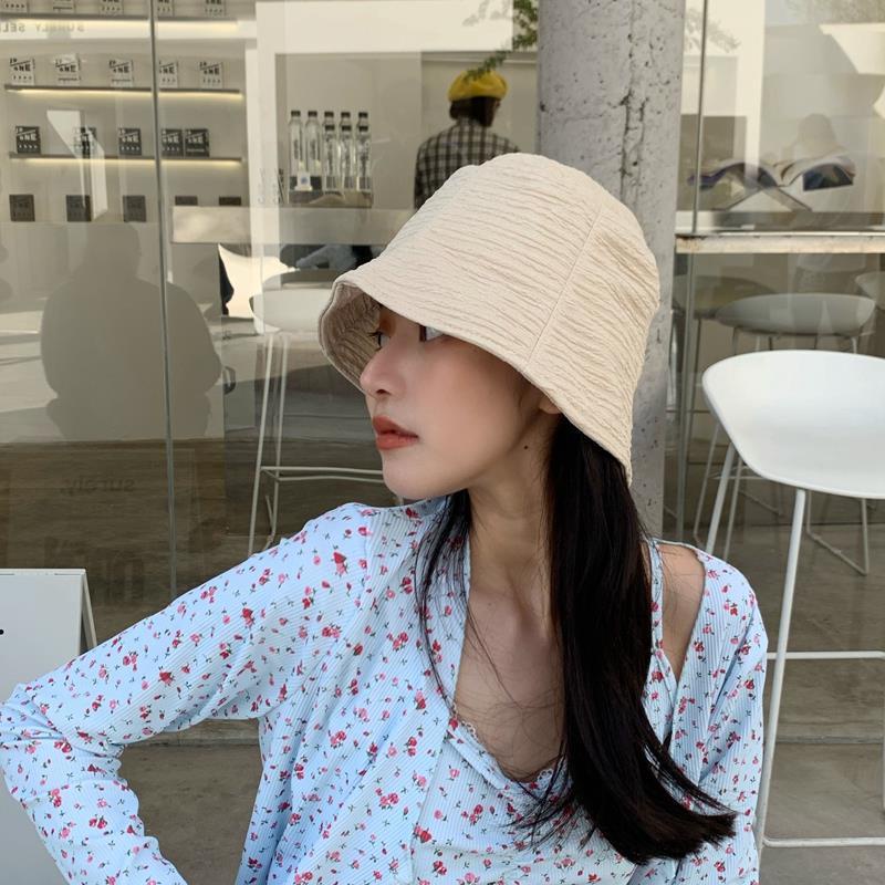 Nón bucket nữ LASSY vải xô dáng cụp cao cấp 100% Cotton chống nắng, siêu nhẹ, Mũ bucket thoáng mát Hotrend