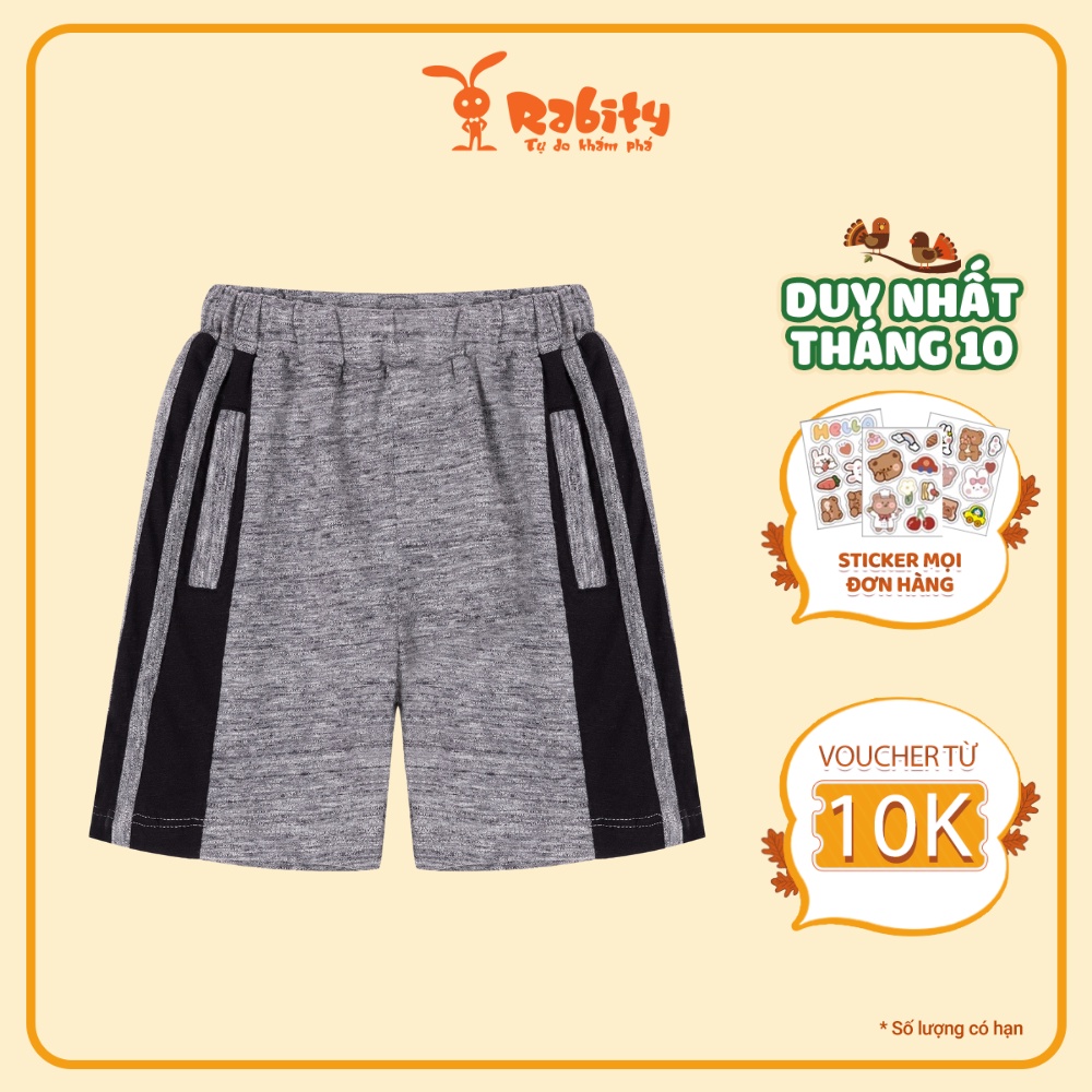 Quần short bé trai RABITY thun cotton cạp chun 9112.90036.91112