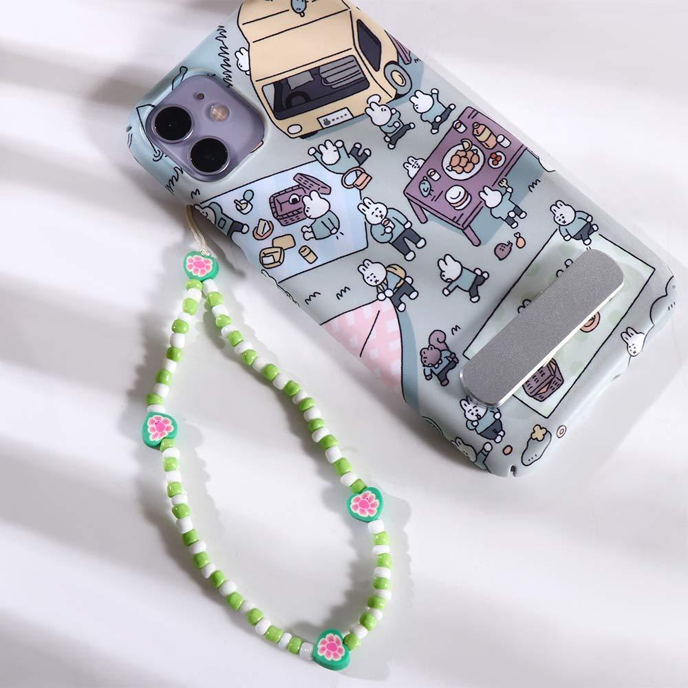 Dây Đeo Điện Thoại Xỏ Hạt Acrylic Chống Thất Lạc Hình Hoa Dễ Thương Thích Hợp Làm Quà Tặng Cho Nữ