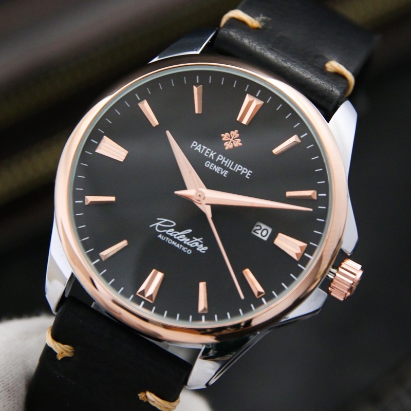 Đồng Hồ Nam P.atek Philippe Dây Da Mặt Siêu Mỏng