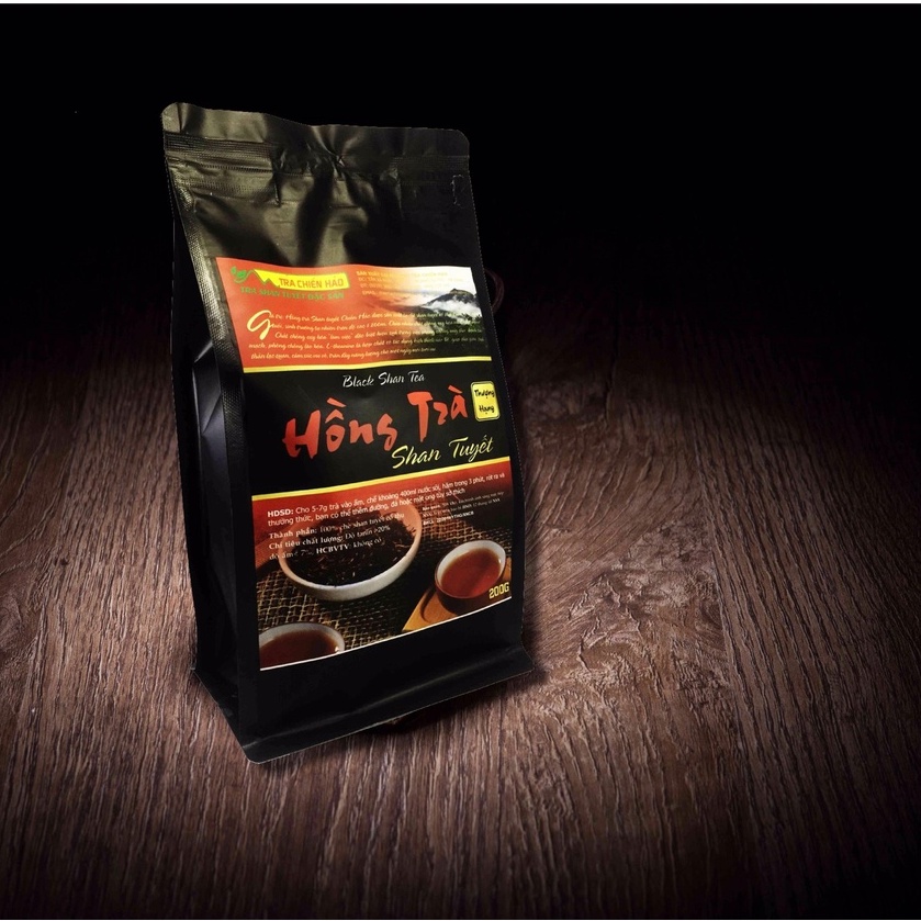 Hồng Trà Shan Tuyết Cổ Thụ Đặc Sản Hà Giang ( Tặng kèm 02 thìa pha trà bằng sứ) Vùng Núi Cao Gói 200g