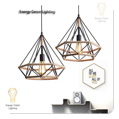 Đèn Thả Decor Kim Cương Energy Green Lighting Quấn Dây Phong Cách Tân Cổ Điển - Đường Kính 25cm - Bảo hành 12 tháng
