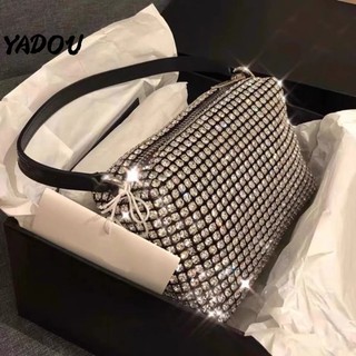 YADOU Túi Đeo Vai Đa Năng Phong Cách Âu Mỹ Đính Đá Thời Trang Cho Nữ
