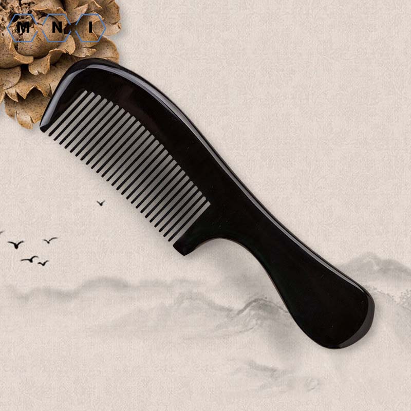 Lược sừng trâu ta đen - chuôi dài trơn kích thước 16-20cm dày 5-9mm dụng cụ chăm sóc tóc giúp trí não tỉnh táo