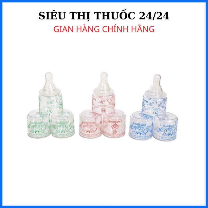 Núm vú ly mềm CACARA ⚡ HÀNG CHÍNH HÃNG ⚡ Núm vú silicon dẻo, thích hợp cho các bé mút ngậm - không độc hại