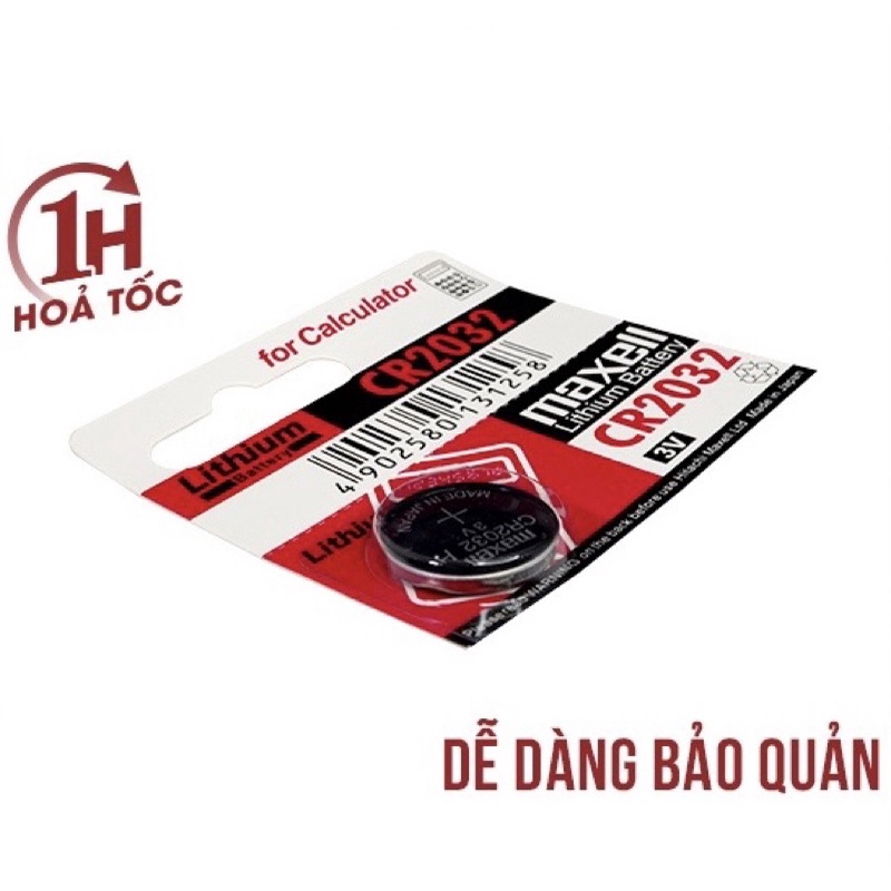 Pin CMOS Maxell CR2032 - 2032 Lithium 3v - Hàng Chính Hãng