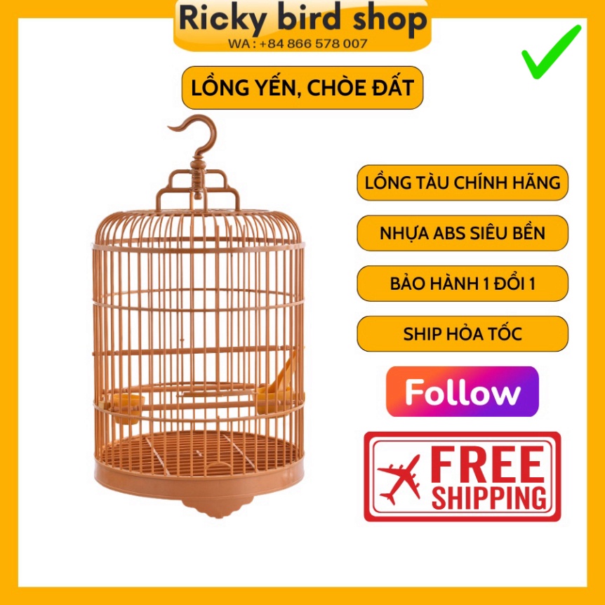 Lồng chim yến, khuyên, chòe đất làm bằng nhựa ABS siêu bền, tiện lợi (Tự lắp ráp đơn giản) (R)