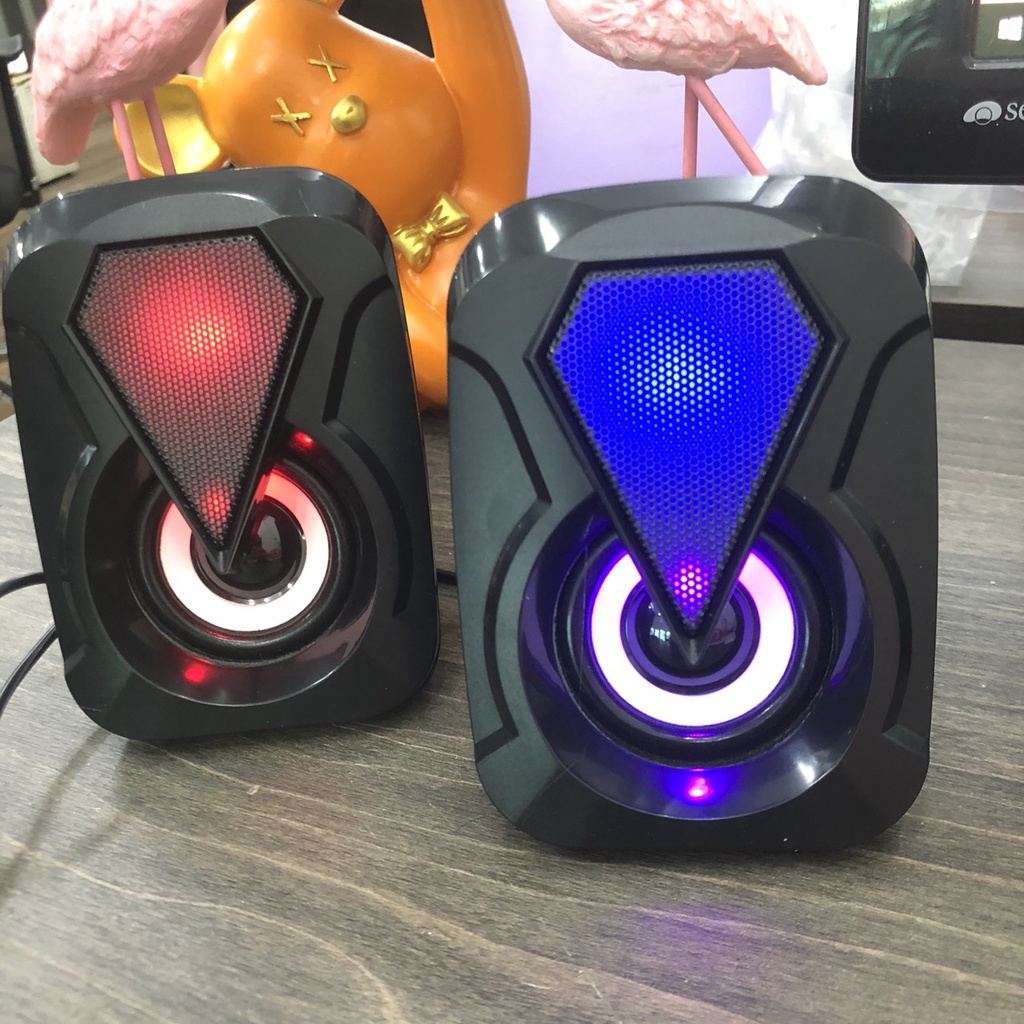 Loa Máy tính Mini 2.0 1053 Loa vi tính mini LED RGB có dây để bàn cao cấp siêu bass cao cấp giá rẻ -dc4887