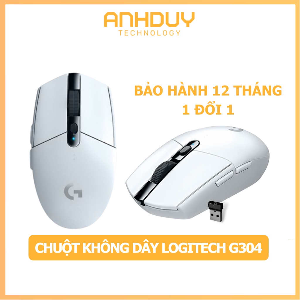 Chuột máy tính không dây Logitech G304 OEM Gen2 màu trắng DPI 4000 siêu nhạy thiết kế đẹp chuyên chuột chơi game