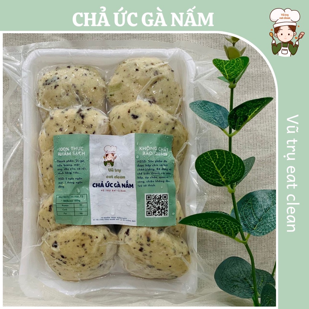 Chả Ức Gà Eatclean Eat Clean Chả ức gà nấm hương, Chả gà ăn kiêng, chả gà healthy giảm cân