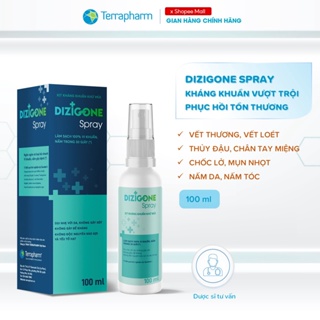 Xịt kháng khuẩn DIZIGONE spray 100ml - Kháng khuẩn dịu nhẹ, nhanh lành tổn thương, tái tạo da, ngăn ngừa sẹo