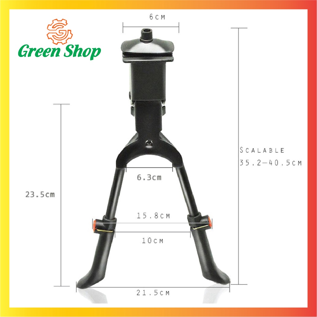 Chân chống giữa chữ A hợp kim nhôm lắp gầm cho xe đạp thể thao.