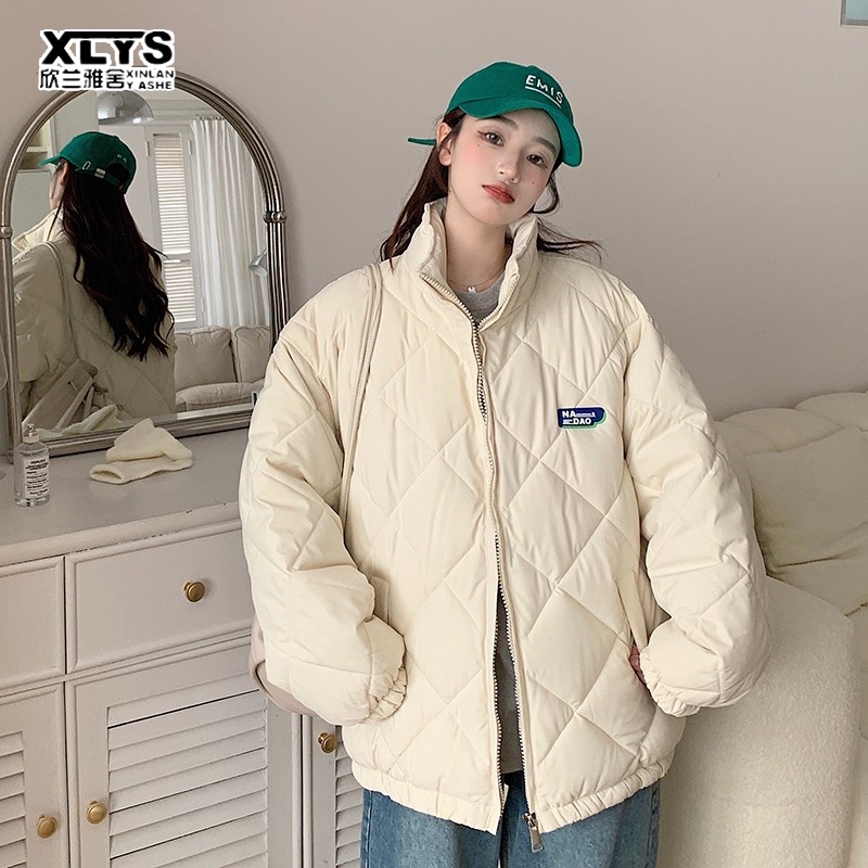 Áo khoác phao XINLANYASHE đệm cotton dáng rộng thời trang mới cho cặp đôi