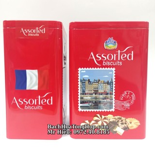 [Hỏa Tốc] Bánh Assorted Biscuits hộp sắt 255g