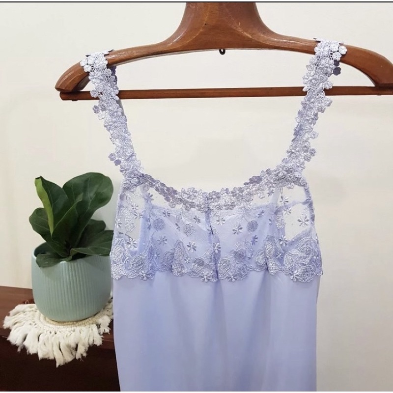 ÁO NGỦ 2 DÂY THÊU HOA