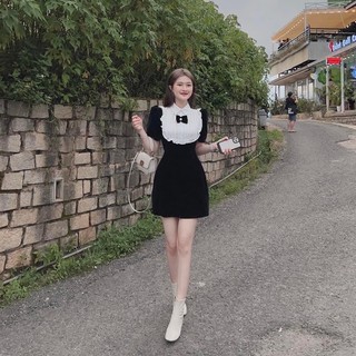 đầm tiểu thư cổ sơmi
