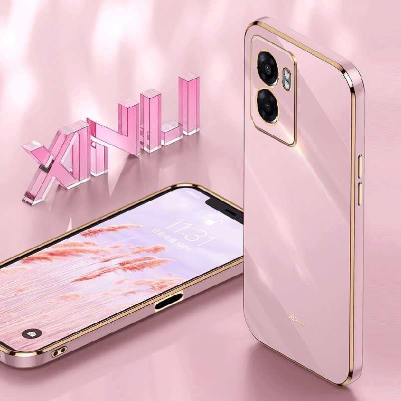 Ốp Điện Thoại Silicon Mềm Viền Thẳng Hình Khối Rubik 6D Cho Oppo A17 A17K A57 A57S A77 A77S A76 A96