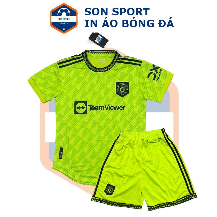 Bộ Quần Áo Bóng Đá Fex Thái CLB Manchester United Màu Xanh Chuối