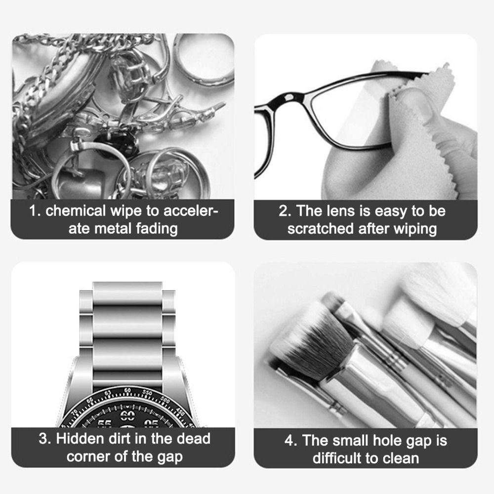 Hộp Dụng Cụ Vệ Sinh Trang Sức Vòng cổ Đồng Hồ Đeo Tay Bằng Sóng Siêu Âm