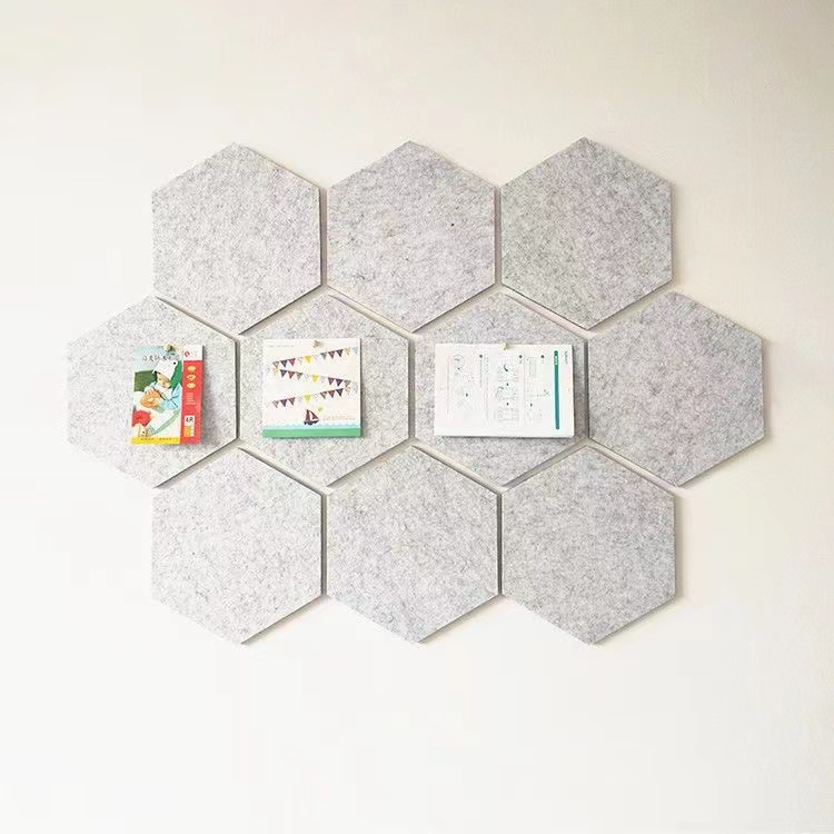 Hexagon Felt Pin Board Self Adhesive Bulletin Memo Photo Cork Boards Colorful Foam Wall Decorative Tiles