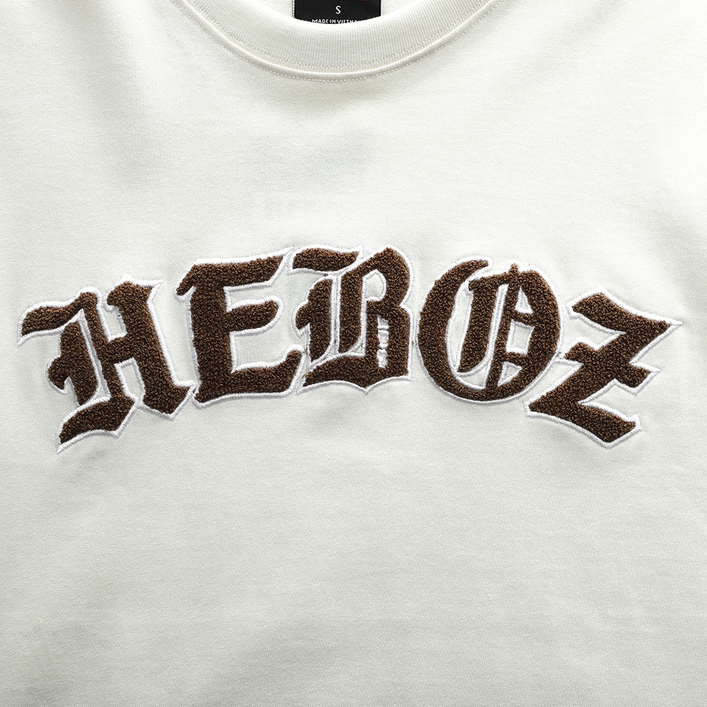 Áo thun nam cổ tròn chất vải cotton 2 chiều dày dặn kết hợp logo xù cao cấp Heboz 3M - 00001284