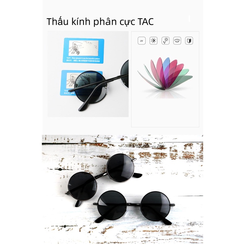 Kính mát gọng tròn Kim Loại Kính râm thời trang nam nữ - phong cách nhân vật Gojo Satoru trong Jujutsu Kaisen 2021