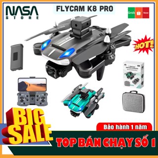 Máy Bay Không Người Lái K8 Pro,Cao Cấp  Drone Flycam 4k Mini Giá Rẻ, Play cam, Flai Cam WiFi Pin Khỏe Bay Xa 400 Mét