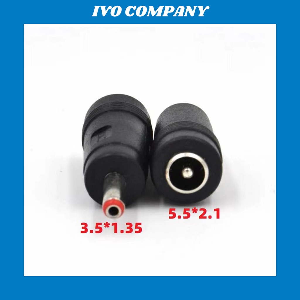 Adaptor Chuyển Đổi 12V DC 5.5 2.1 Đầu Cái - 3.5 1.35 Đầu Đực