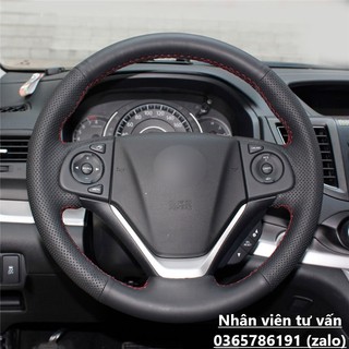 Bọc vô lăng xe Honda CRV 2012-2016 bằng da nappa cao cấp