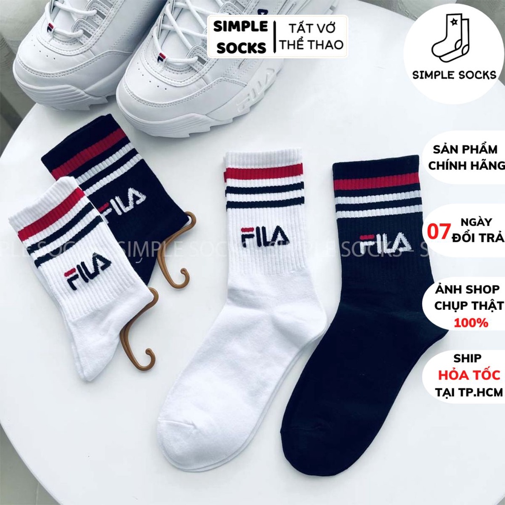 Tất Fila ️🏀FREESHIP️🏀 Vớ Cổ Cao Nam Nữ Unisex Cao Cấp - Dầy Dặn Cao Cấp Chống Hôi Chân