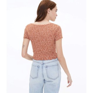 Áo croptop AERO cổ tim xuất xịn