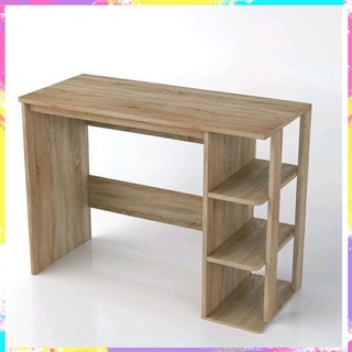 Bàn làm việc, bàn học bằng gỗ, kết hợp kệ sách