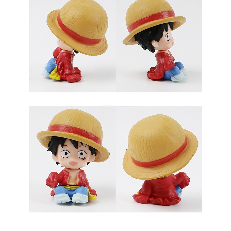 Set 4 Mô Hình Nhân Vật Hoạt Hình One Piece 4cm