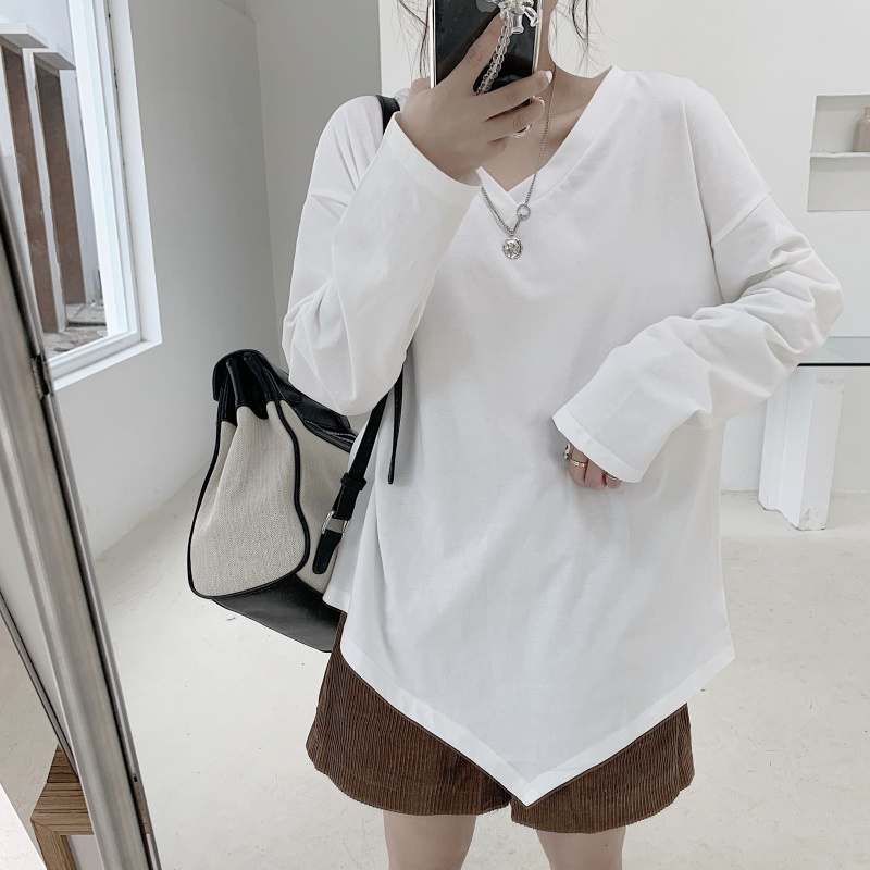 NRVP Áo Thun Nữ Dài Tay Dáng Rộng In Hình Phong Cách Hàn Quốc Kiểu Mới