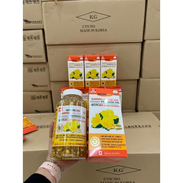 Viên Uống Tinh Dầu Hoa Anh Thảo Hàn Quốc Cân Bằng Nội Tiết Tố Nữ 300 Viên - Evening Primrose Oil