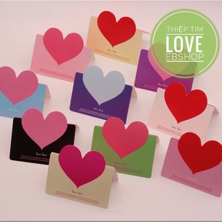 Thiệp trái tim LOVE LOVE 10 chiếc Thiệp quà tặng Valentine