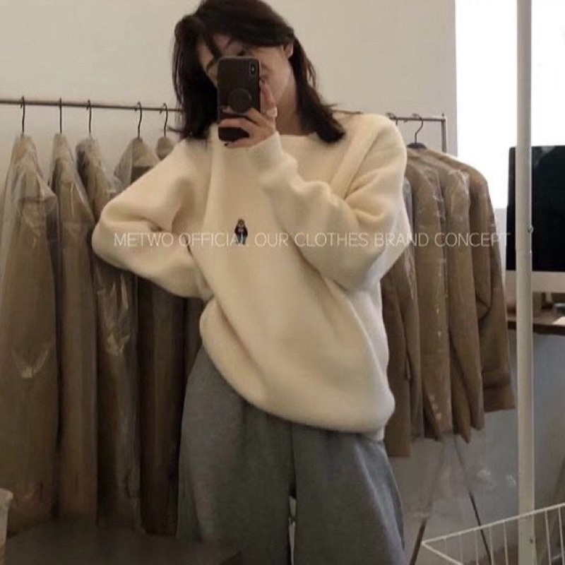 Áo len thêu gấu siêu hot