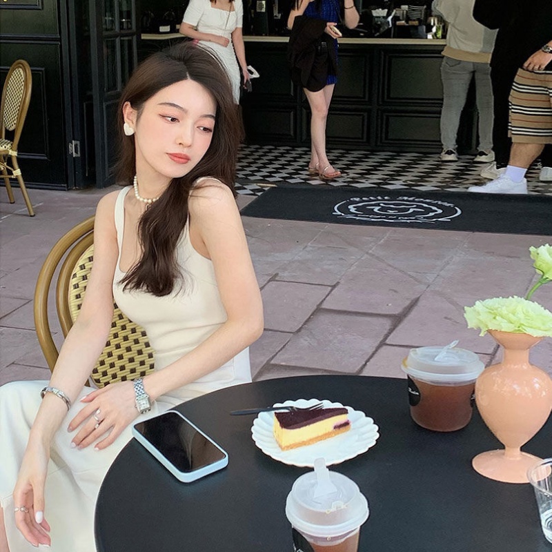 Đầm Dài Hai Dây Dáng Ôm Thời Trang Mùa Hè Pháp Hàng Mới 2022 Dành Cho Bạn Nữ