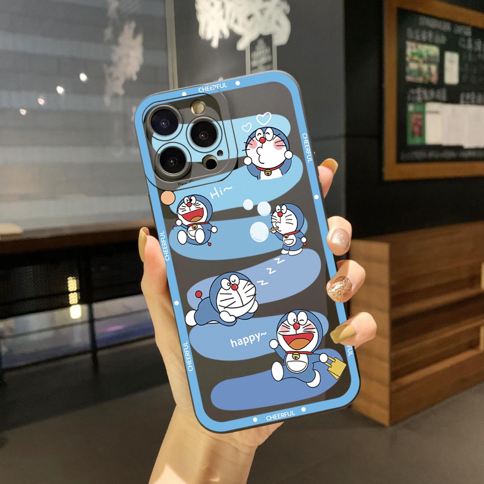 Ốp Điện Thoại Viền Vuông Hình Doremon / Cậu Bé Bút Chì Cho Xiaomi Redmi Note 11 Pro 5G 11S 10 Pro 4G 10S Redmi 10C 9C A1