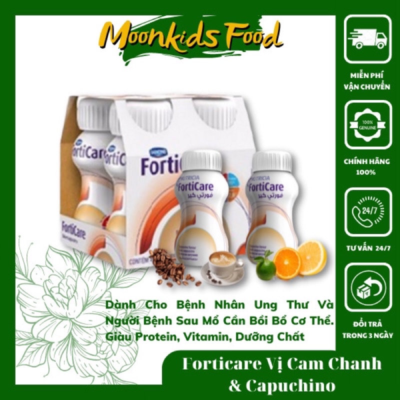 Sữa Forticare Chai 125ml Vị Cam Chanh Và Capuchino Dành Cho Bệnh Nhân Ung Thư