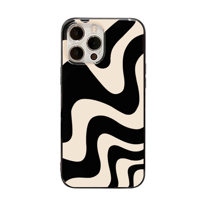 Ốp Điện Thoại TPU Mềm Siêu Mỏng Chống Sốc Họa Tiết Ngựa Vằn Màu Trắng Đen Cho IPhone 14 13 12 11 Pro Max