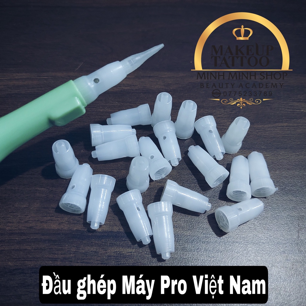 Đầu ghép Máy Thần Thánh Chỉnh Kim, Tích Điện, Máy Pro Việt Nam Combo 10 Chiếc Gía Rẻ