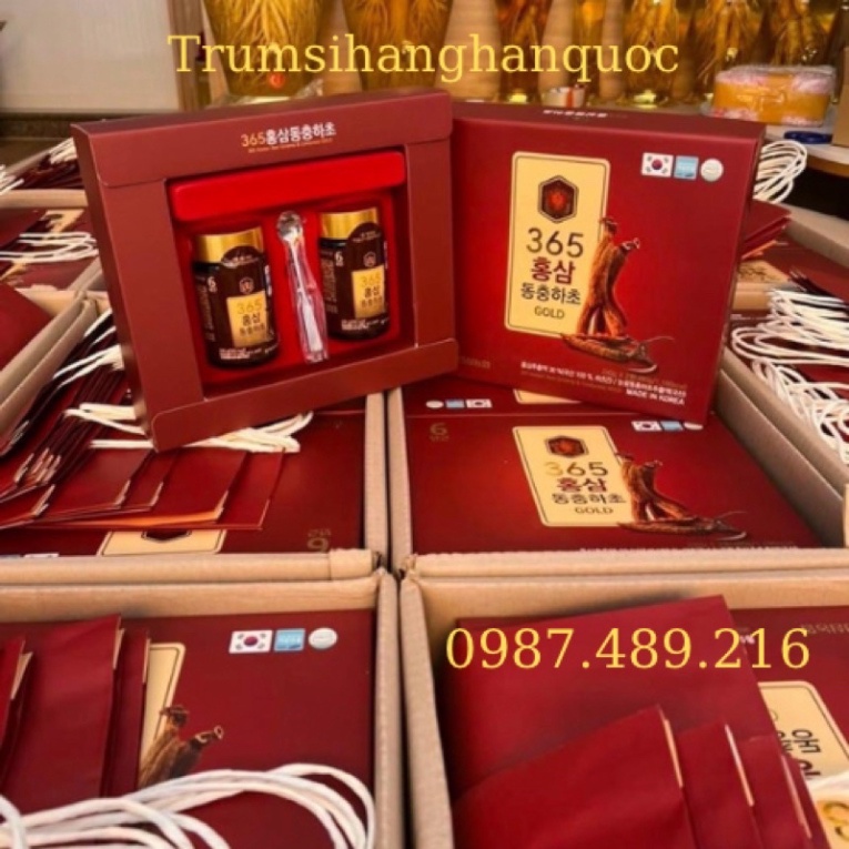 Cao Hồng Sâm Đông Trùng Hạ Thảo 365 HÀN QUỐC, Hộp 2 Lọ x 240gr [ Hàng Mới Về ]
