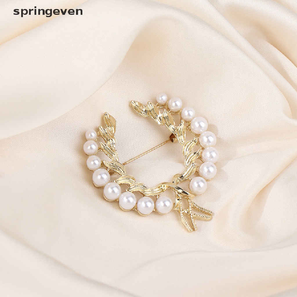 Ghim Cài Áo Hình Lúa Mì Đính Ngọc Trai Phong Cách Vintage Thời Trang Cho Nữ