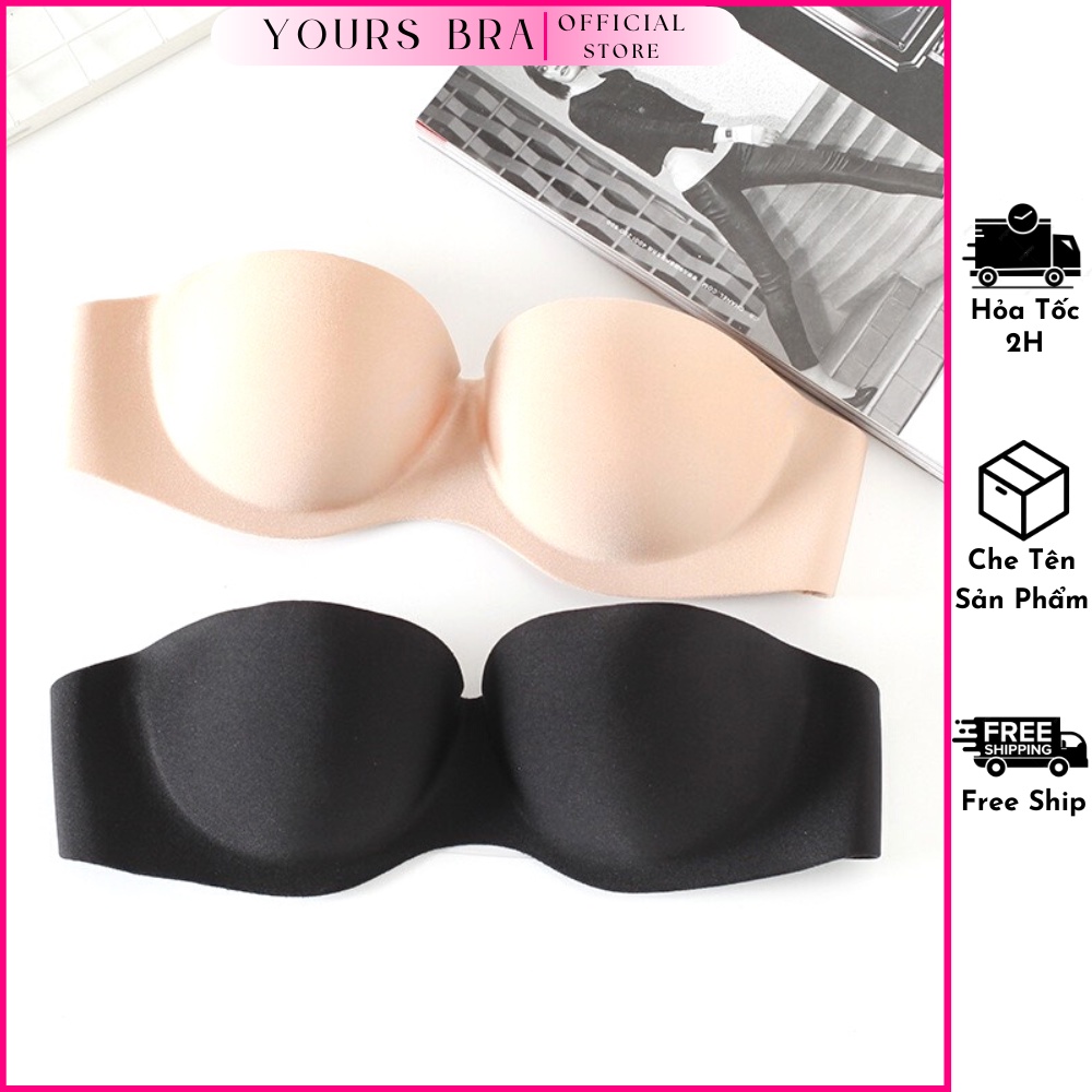 Áo lót cúp ngực nữ trơn Yours Bra AC218 su đúc có gọng không dây chống tụt hở vai hở lưng đệm nâng ngực nhẹ nhàng sexy