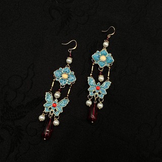 Đau nhức Retro Cổ Điển!Bông Tai Dạng Kẹp Phong Cách Hanfu Cổ Điển