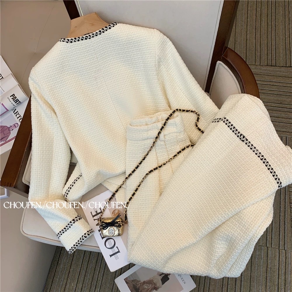 Set Dạ Tweed Cao Cấp Phong Cách Hàn Quốc - Ellie Dress